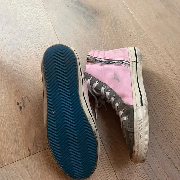 Golden Goose Pink and Gray High-Tops